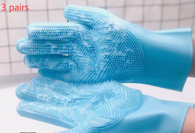 Siliconen Borstelhandschoen